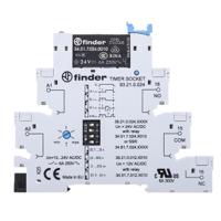 382100240060 Finder 38 Series Series DIN Rail Mount Timer Relay, 24V ac/dc, 1-Contact, 0.1 s → 6h, SPDT