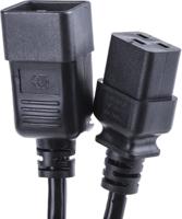 137-3360 RS PRO Straight IEC C19 Socket to Straight IEC C20 Plug Power Cord, 3m