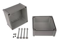 pc-1919-18-g-enclosure Fibox SOLID PC Series Grey Polycarbonate Enclosure, IP66, IP67, Grey Lid, 188 x 188 x 180mm
