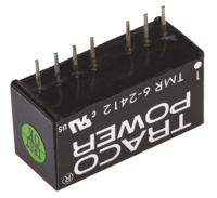 tmr-6-2412 TRACOPOWER TMR 6 DC-DC Converter, 12V dc/ 500mA Output, 18 → 36 V dc Input, 6W, Through Hole, +70°C Max Temp