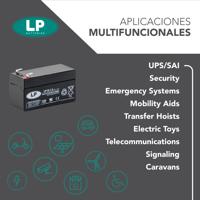 nsa-lp12-12-t1 Landport Batteries 12V T1 Lead Acid Battery, 1.2Ah