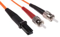 536-7279 RS PRO MT-RJ to ST Duplex Multi Mode OM1 Fibre Optic Cable, 62.5/125μm, Orange, 3m