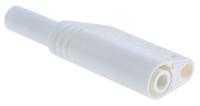 934099107 Hirschmann Test & Measurement White Male Banana Plug, 4 mm Connector, Screw Termination, 24A, 1000V ac/dc, Nickel