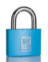 195-8233 RS PRO Key Aluminium, Steel Padlock, Keyed Alike, 6mm Shackle, 43mm Body