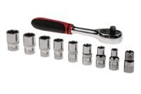 817-9236 RS PRO 55-Piece Metric 1/4 in Standard Socket/Bit Set with Ratchet