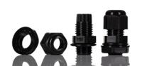ngm12-blk HellermannTyton NGM Series Black Nylon Cable Gland, M12 Thread, 3mm min., 6.5mm max., IP68