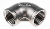 499-2953 RS PRO Stainless Steel Pipe Fitting, 90° Circular Elbow, Female G 1/2in x Female G 1/2in