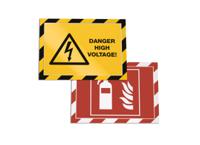 4944132 Durable DURAFRAME® SECURITY Red/White A4 Smooth and rigid Information Frame, 375mm Height, 236mm Width