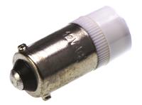 le-ba9s-12w JKL Components White LED Indicator Lamp, 12V ac/dc, BA9s Base, 9.6mm Diameter, 7000mcd