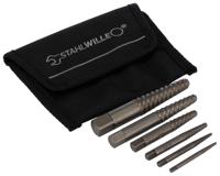 96710101 STAHLWILLE 6 piece Chrome Vandium Steel Screw Extractor Set
