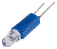 210-844 RS PRO Blue LED Indicator Lamp, 24V ac/dc, Bi-Pin Base, 4.25mm Diameter, 500mcd