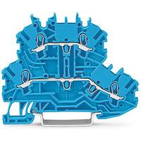 2000-2204 WAGO  TOPJOB S Series Blue, 1mm², 2-Level, Push-In Cage Clamp Termination, ATEX, EAC Ex, IECEx