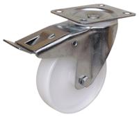 13510607 Guitel Hervieu Braked Swivel Castor Wheel, 175kg Capacity, 150mm Wheel