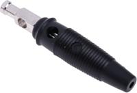 930727100 Hirschmann Test & Measurement Black Male Banana Plug, 4 mm Connector, Solder Termination, 30A, 30 V ac, 60V dc, Nickel