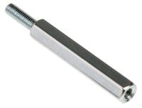 806-6617 RS PRO Standoff, M3 x M3 Thread, 30mm Body, Steel, Male/Female, 10mm Stud