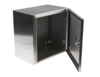 842-8370 RS PRO 304 Stainless Steel Wall Box, IP66, 300 mm x 300 mm x 200mm