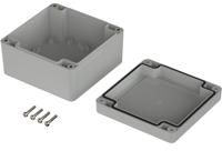 07511116-xt-111106-7035 Bopla Euromas X Series Light Grey ABS Enclosure, IP66, IP68, IK07, Light Grey Lid, 105 x 105 x 60.1mm