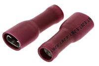 flvddf125-187a-5pa-s-lf JST FLVDDF Red Insulated Female Spade Connector, Receptacle, 4.75 x 0.5mm Tab Size, 0.25mm² to 1.65mm²