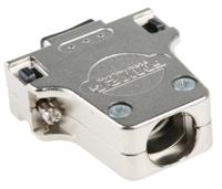 fmk2g-k201-1731110060 FCT from Molex FMK Series Die Cast Zinc D Sub Backshell, 15 Way, Strain Relief