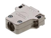 fmk2g-k201-1731110060 FCT from Molex FMK Series Die Cast Zinc D Sub Backshell, 15 Way, Strain Relief