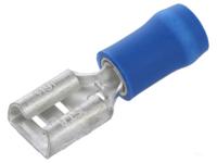 fvddf2-250a JST FVDDF Blue Insulated Female Spade Connector, Receptacle, 6.35 x 0.8mm Tab Size, 1mm² to 2.6mm²