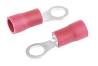 fvws125-m4lf JST, FV Insulated Ring Terminal, M4 (#8) Stud Size, 0.25mm² to 1.65mm² Wire Size, Red