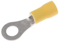 fvws55-6lf JST, FV Insulated Ring Terminal, M6 (1/4) Stud Size, 2.6mm² to 6.6mm² Wire Size, Yellow