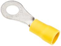 fvws55-6lf JST, FV Insulated Ring Terminal, M6 (1/4) Stud Size, 2.6mm² to 6.6mm² Wire Size, Yellow