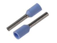 gwe025-6 JST, GWE Insulated Crimp Bootlace Ferrule, 6mm Pin Length, 0.8mm Pin Diameter, 0.25mm² Wire Size, Light Blue