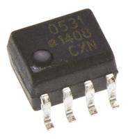hcpl-0531-000e Broadcom, HCPL-0531-000E DC Input Transistor Output Dual Optocoupler, Surface Mount, 8-Pin SOIC
