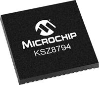 ksz8794cnxic Microchip KSZ8794CNXIC, Ethernet Switch IC, 10/100Mbps RGMII,MII,RMII, 3.3 V, 64-Pin QFN