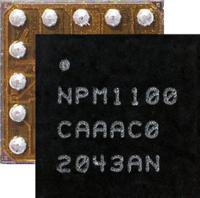 npm1100-caaa-r7 Nordic Semiconductor nPM1100-CAAA-R7, Battery Charge Controller IC, 4.1 V, 150mA, WLCSP