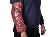 o0093 RS PRO Red Disposable Polythene Arm Protector for Liquid Splash Protection Use, 400mm Length