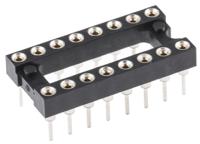 pos-316-s001-95-x25 E-TEC 2.54mm Pitch Vertical 16 Way, Through Hole Turned Pin Open Frame IC Dip Socket, 3A