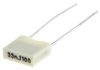 r82ec2330dq50j KEMET R82 Polyester Film Capacitor, 63 V ac, 100 V dc, ±5%, 33nF, Through Hole