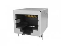 rje091884511c Amphenol Communications Solutions RJE09 Series Female Ethernet Connector, Through Hole, Cat3, Nickel Plated Copper