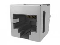 rje741888120a Amphenol Communications Solutions RJE74 Series Female Ethernet Connector, Through Hole, Cat3, Tin Shield 1x1 Port 1 -Way