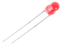tlhk46q1r2 Vishay2.6 V Red LED 3mm Through Hole, TLHK46Q1R2