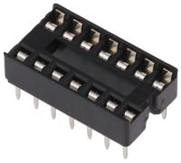 w3114trc Winslow, W3100 2.54mm Pitch Vertical 14 Way, Through Hole Stamped Pin Open Frame IC Dip Socket, 10A