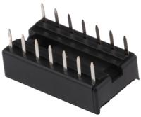 w3114trc Winslow, W3100 2.54mm Pitch Vertical 14 Way, Through Hole Stamped Pin Open Frame IC Dip Socket, 10A